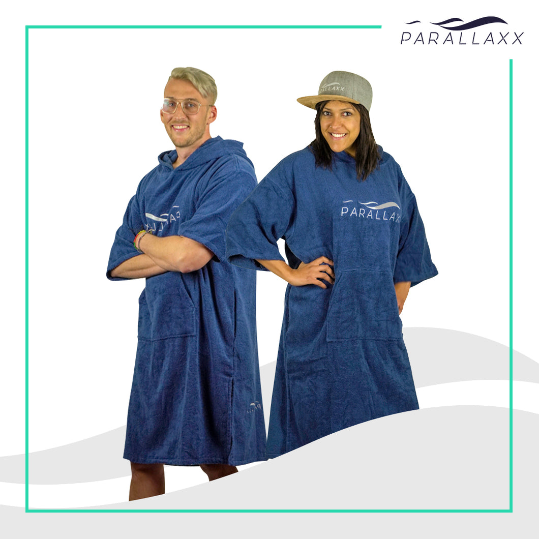 100% Cotton Navy One Size Surf Poncho